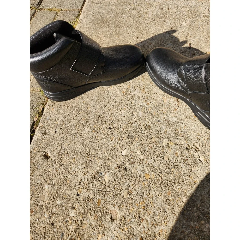 Orthopedic Black Leather Men's Cushioned Ankle Boots  11.5 4W SAS big Drew